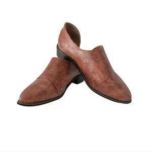 Brown slip on shoes
